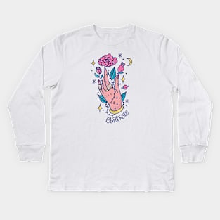 Obstinate gal Kids Long Sleeve T-Shirt